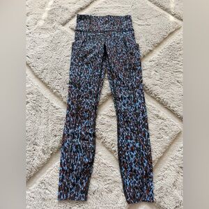NWOT Lululemon Fast and Free High-Rise Tight 25" Camo Blue Nile Multi - Size 2